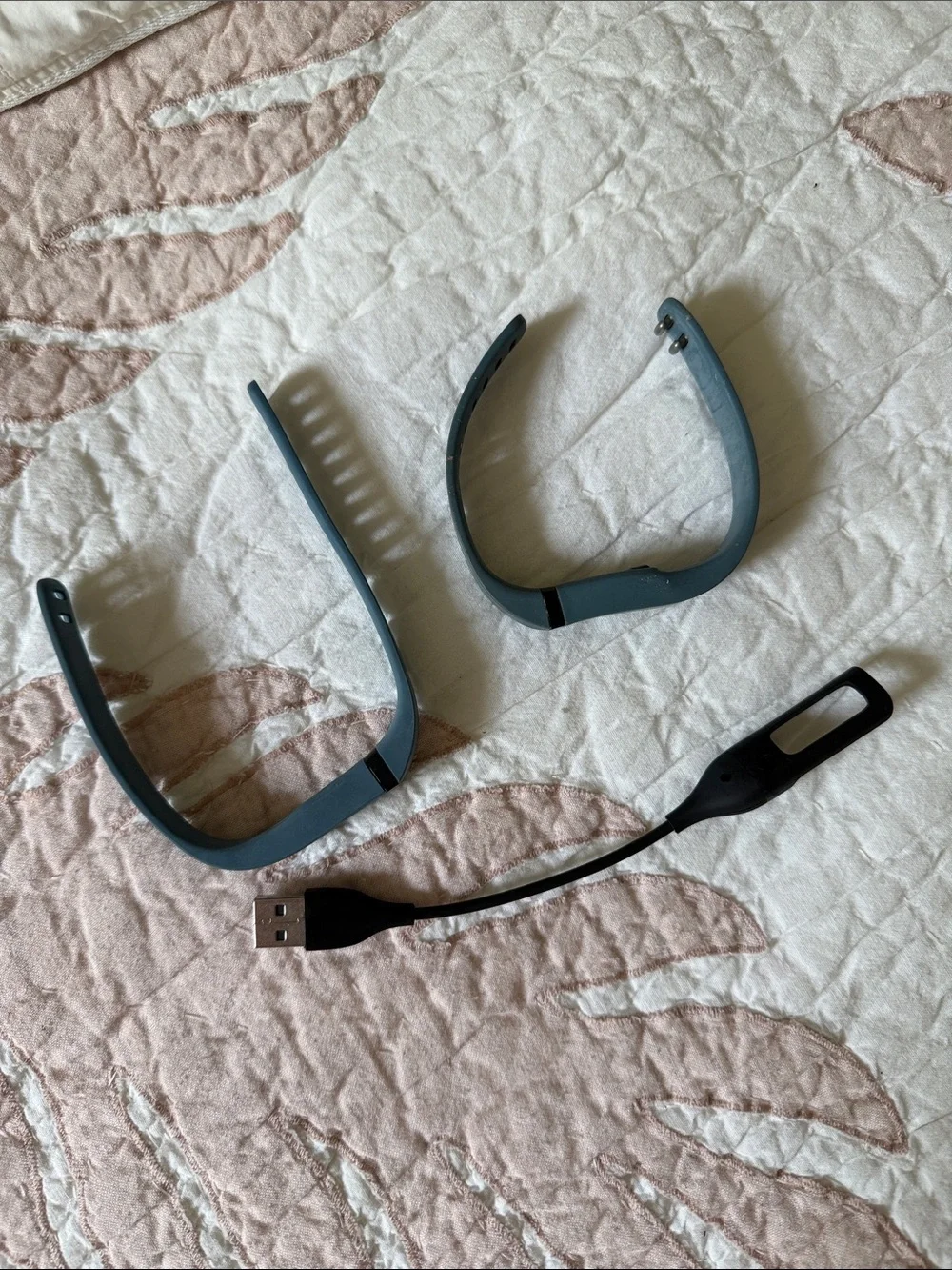 Fit Bit Tracker,  Replacement Bands, and USB Charger - Slate Blue